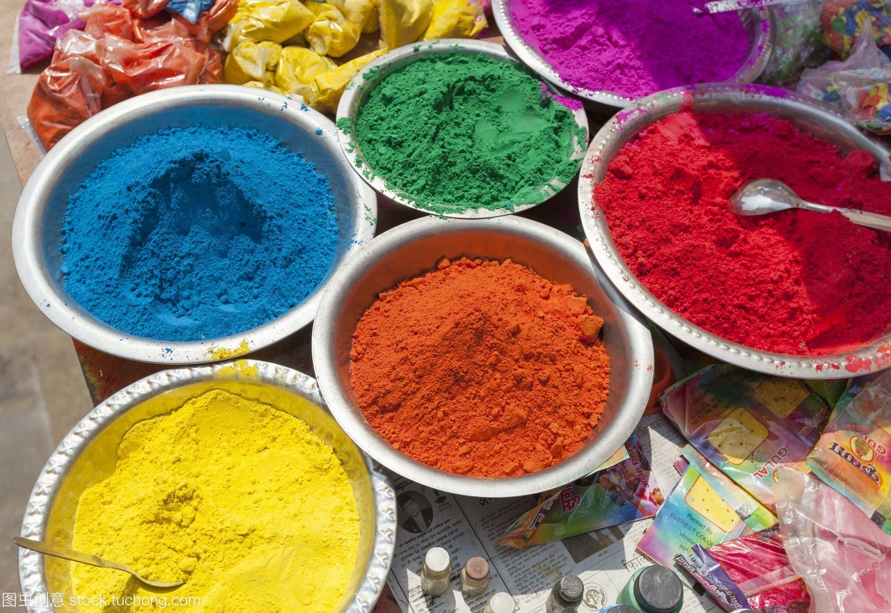 彩色粉末涂料销售的胡里节节日加德满都尼泊尔