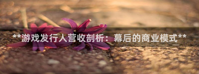 新城平台注册资金多少：**游戏发行人营收剖析：幕后的商业模式**