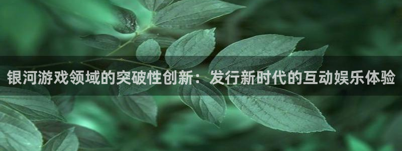 新城平台招商：银河游戏领域的突破性创新：发行新时代的互动娱乐体验