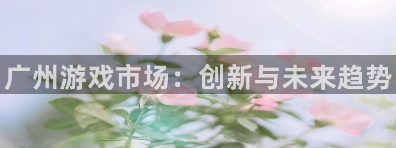 新城平台官网注册入口：广州游戏市场：创新与未来趋势